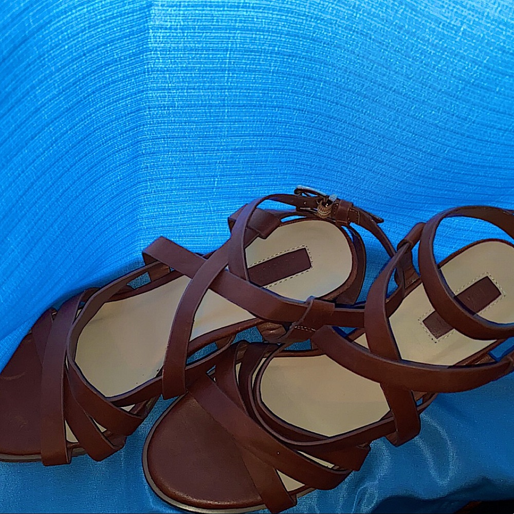 Brown short heels